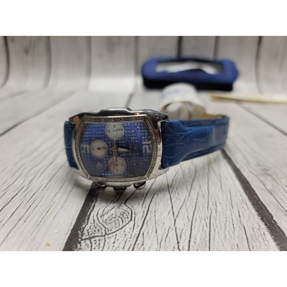 Men's Diamond Watch by Just Bling By RB JB-786-001 Rare Needs Battery